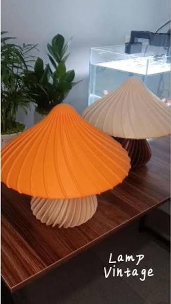 Đèn nấm vintage in 3D